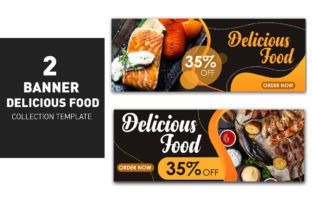 Download Banner Delicius Food Orange Template - Food Collection