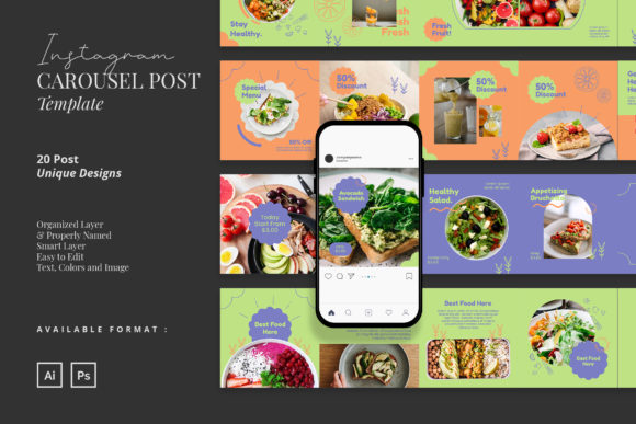 Download Healthy Food Carousel Instagram Post - Food Collection